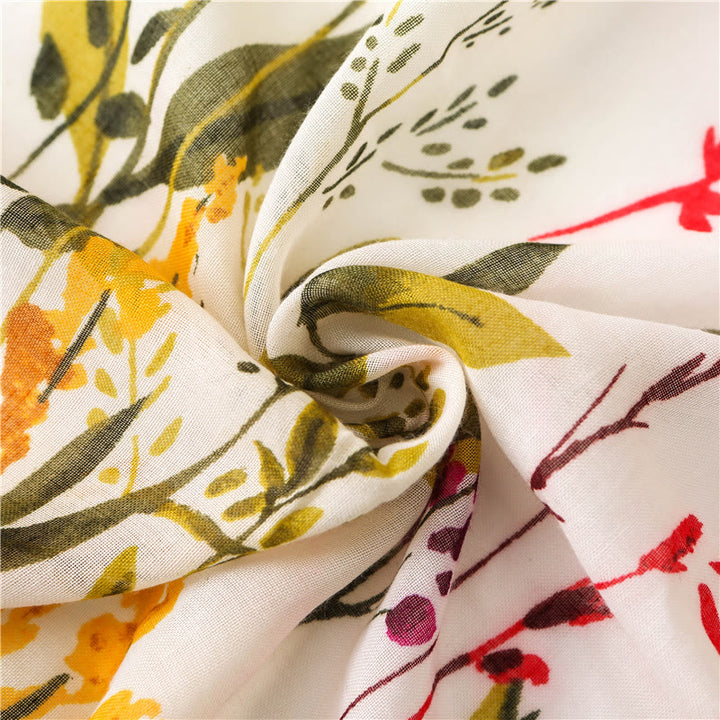 Bufanda fina y ligera con estampado floral para mujer