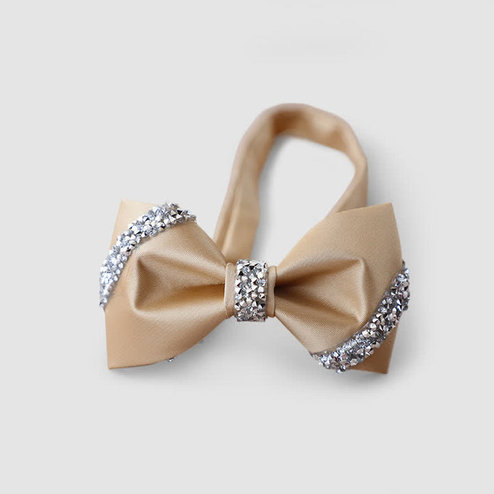 Pajarita clásica para hombre adornada con diamantes de imitación