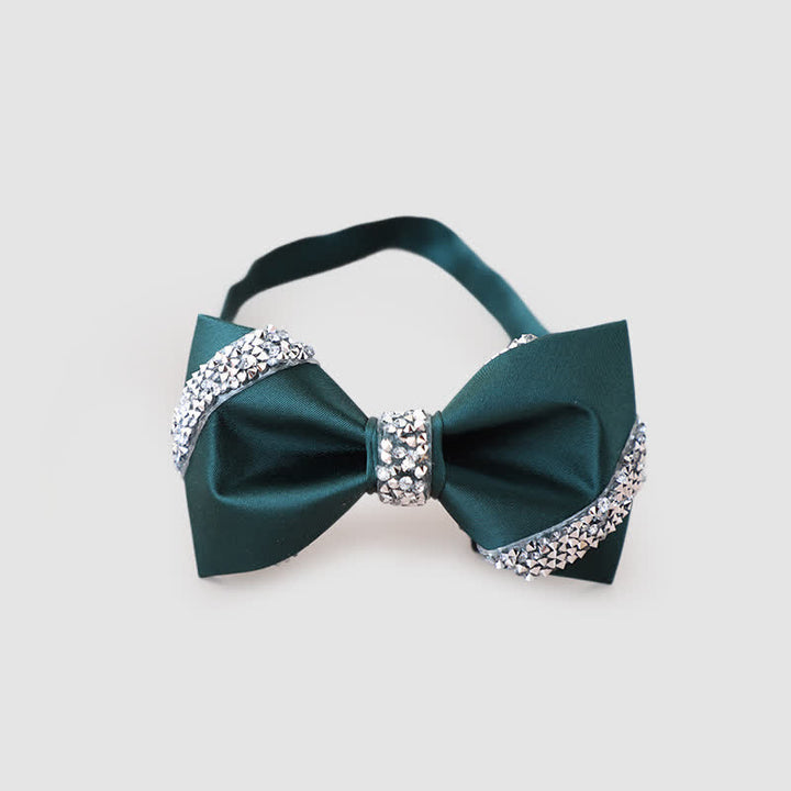 Pajarita clásica para hombre adornada con diamantes de imitación