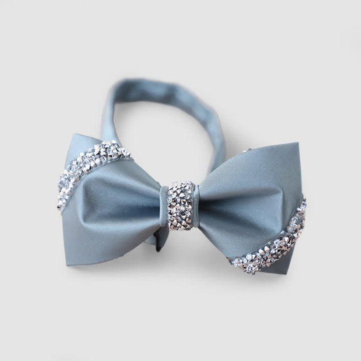 Pajarita clásica para hombre adornada con diamantes de imitación