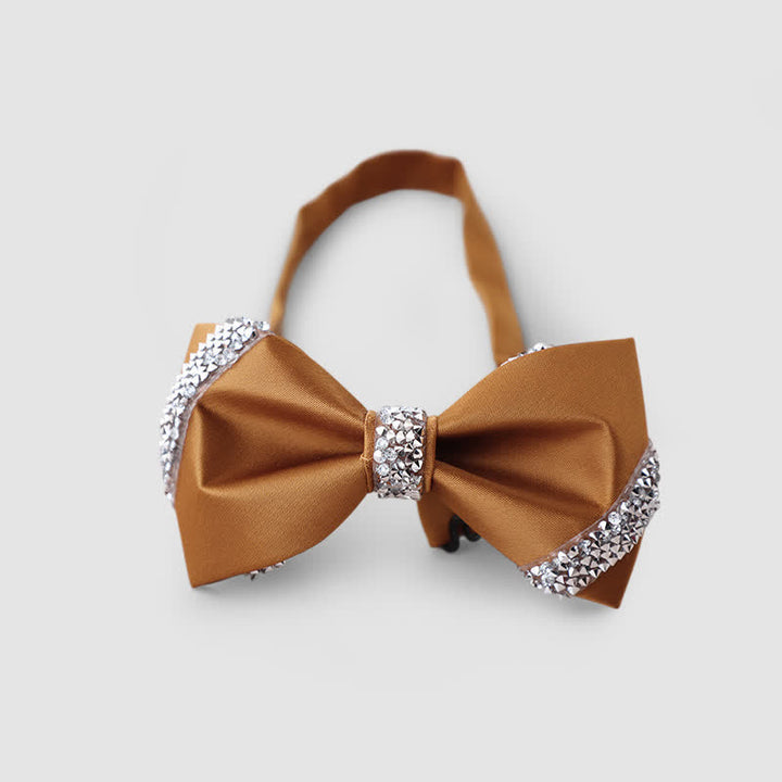 Pajarita clásica para hombre adornada con diamantes de imitación