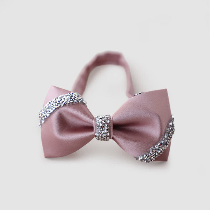 Pajarita clásica para hombre adornada con diamantes de imitación