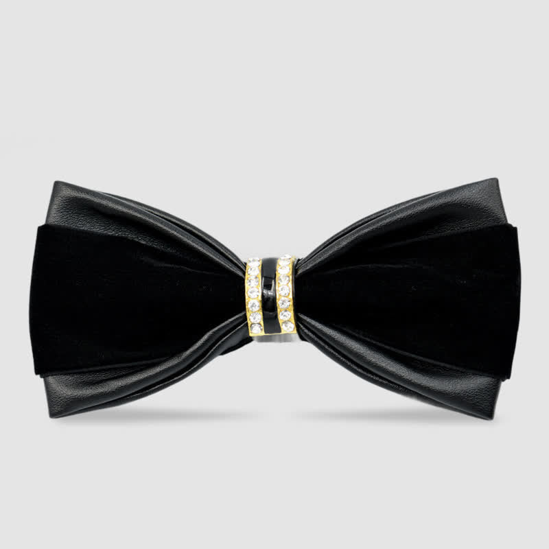 Pajarita de cuero elegante y noble para hombre