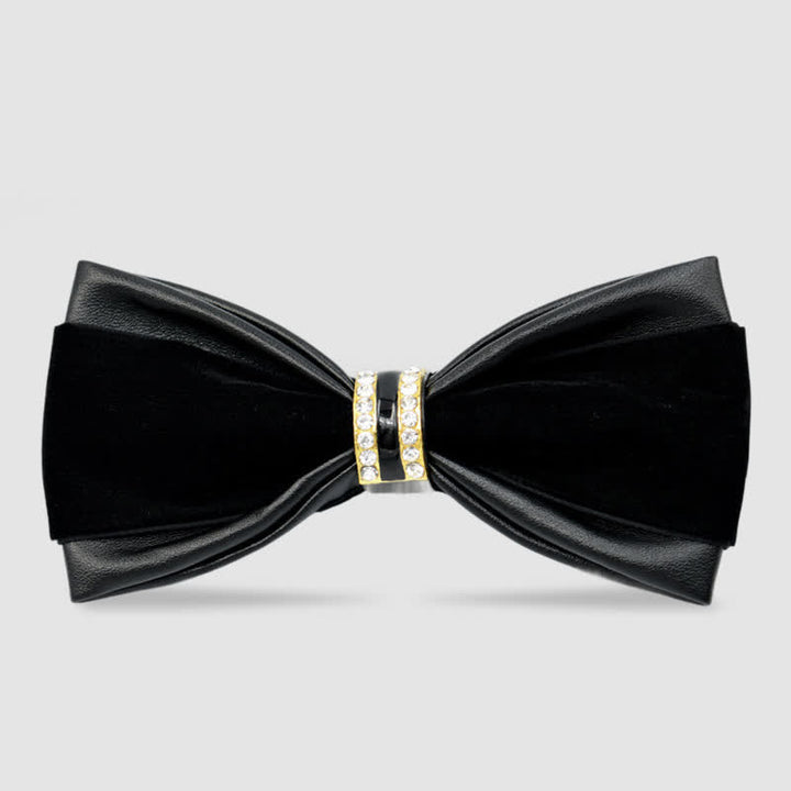 Pajarita de cuero elegante y noble para hombre