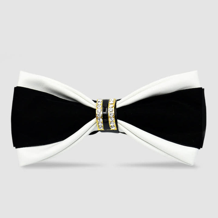 Pajarita de cuero elegante y noble para hombre