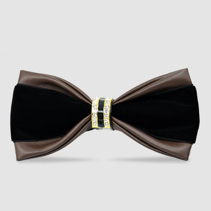 Pajarita de cuero elegante y noble para hombre
