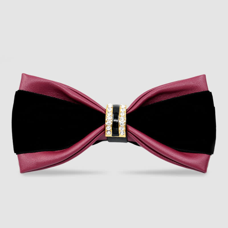 Pajarita de cuero elegante y noble para hombre