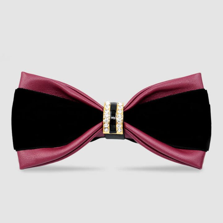 Pajarita de cuero elegante y noble para hombre