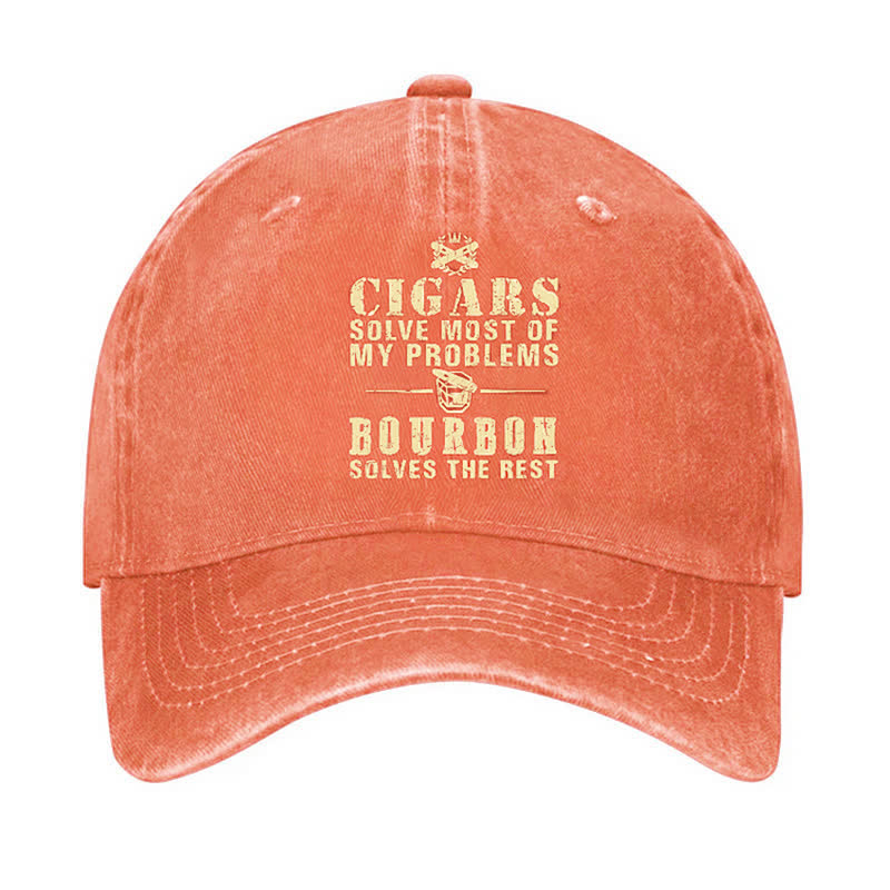 Gorra de béisbol ajustable Bourbon Solve The Rest Problems