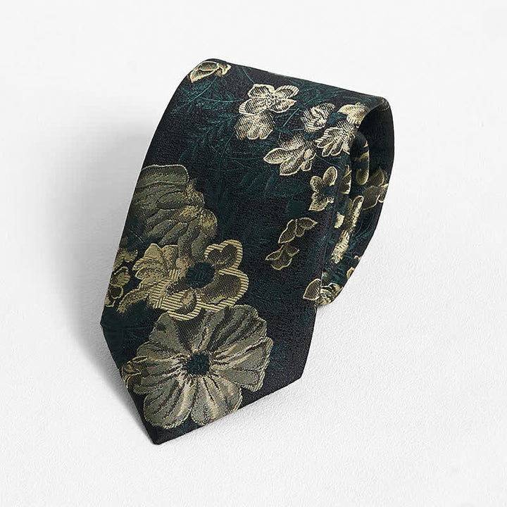 Pañuelo de bolsillo con estampado floral verde bosque de pino para hombre