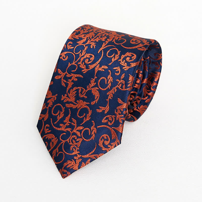 Conjunto de 3 corbatas para hombre en tonos naranja y azul marino