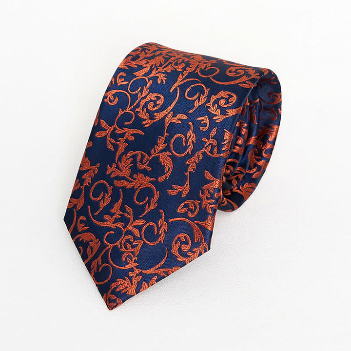 Conjunto de 3 corbatas para hombre en tonos naranja y azul marino
