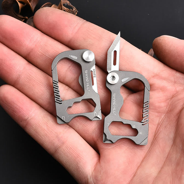Mini llavero con cuchillo plegable multifuncional 6 en 1