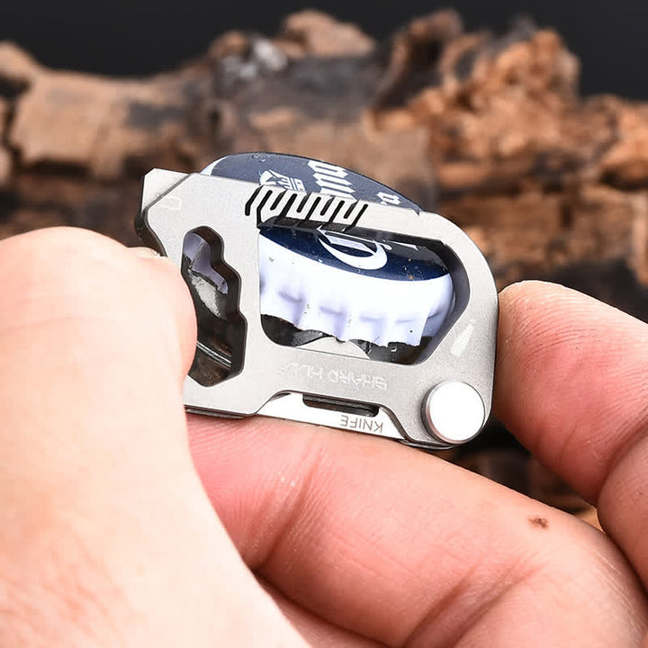 Mini llavero con cuchillo plegable multifuncional 6 en 1