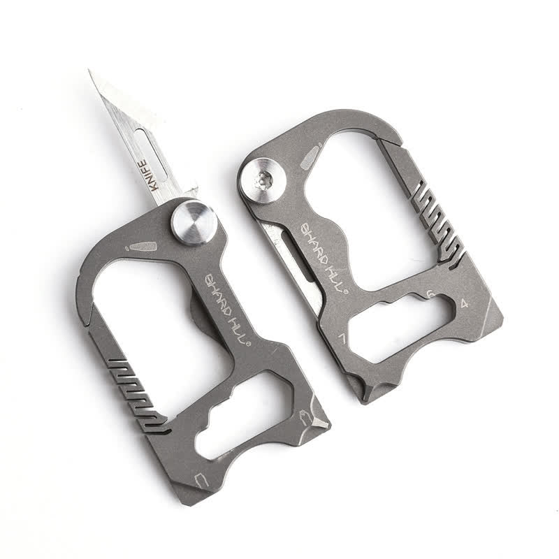 Mini llavero con cuchillo plegable multifuncional 6 en 1