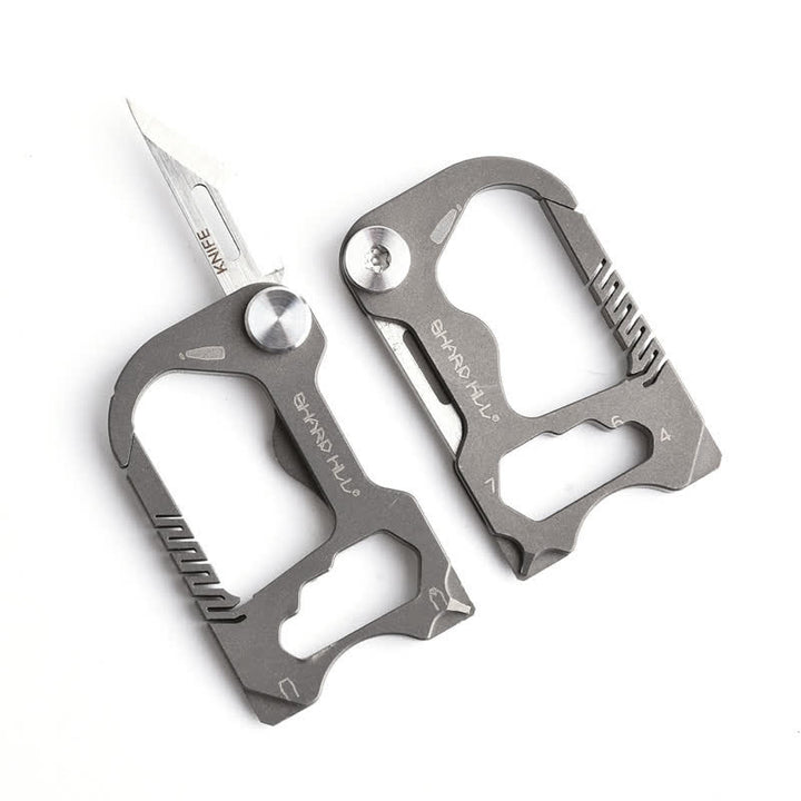 Mini llavero con cuchillo plegable multifuncional 6 en 1