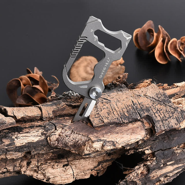Mini llavero con cuchillo plegable multifuncional 6 en 1