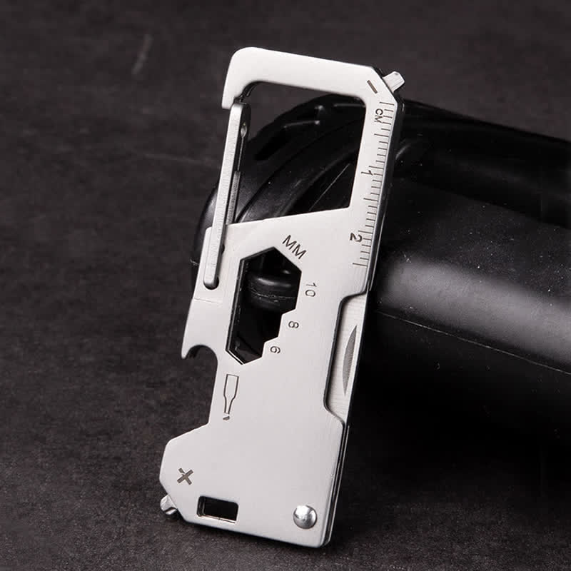 Minicuchillo plegable EDC 6 en 1 para exteriores, herramienta portátil, llavero