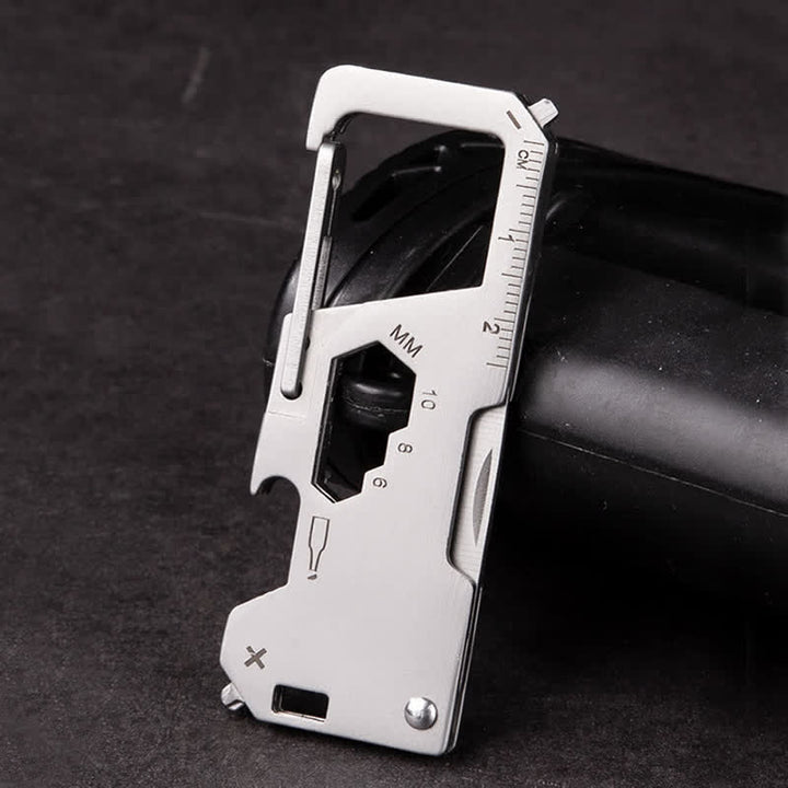 Minicuchillo plegable EDC 6 en 1 para exteriores, herramienta portátil, llavero