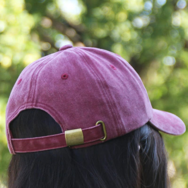 Gorra de béisbol ajustable con impresión de texto personalizado