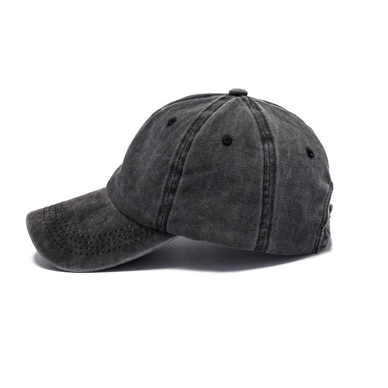 Gorra de béisbol ajustable con impresión de texto personalizado