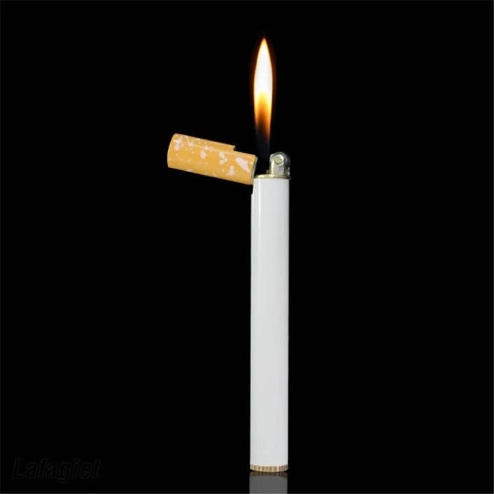 Encendedor de butano creativo en forma de cigarrillo de metal
