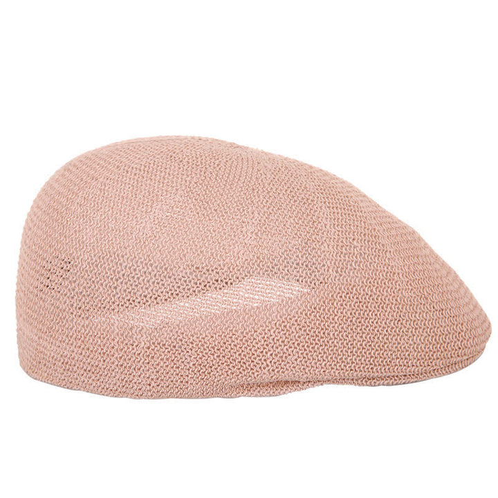 Boina de paja de verano de malla transpirable de color sólido para hombre