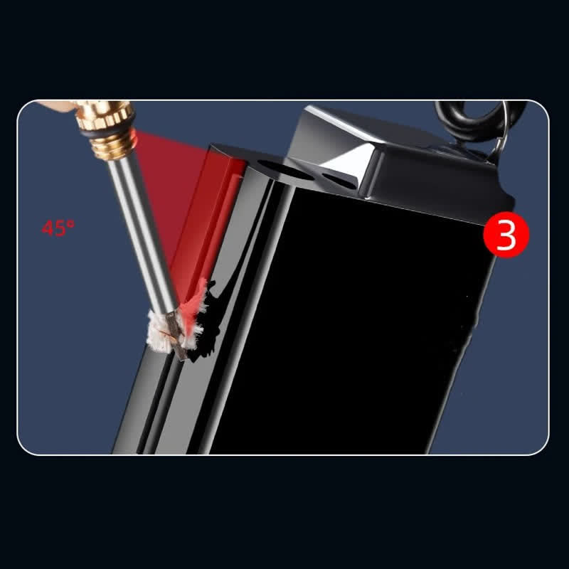 Mini cenicero portátil rectangular 2 en 1 con cerillas y encendedor de queroseno
