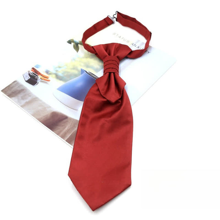 Corbata de esmoquin de lujo con estampado paisley y ruche preanudada para hombre