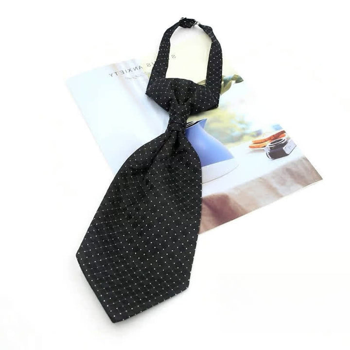 Corbata de esmoquin de lujo con estampado paisley y ruche preanudada para hombre