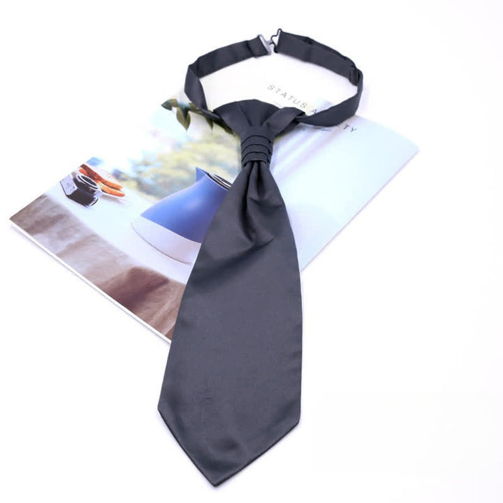 Corbata de esmoquin de lujo con estampado paisley y ruche preanudada para hombre