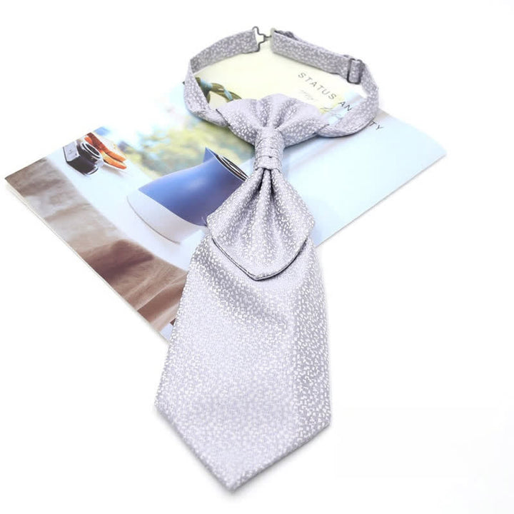 Corbata de esmoquin de lujo con estampado paisley y ruche preanudada para hombre