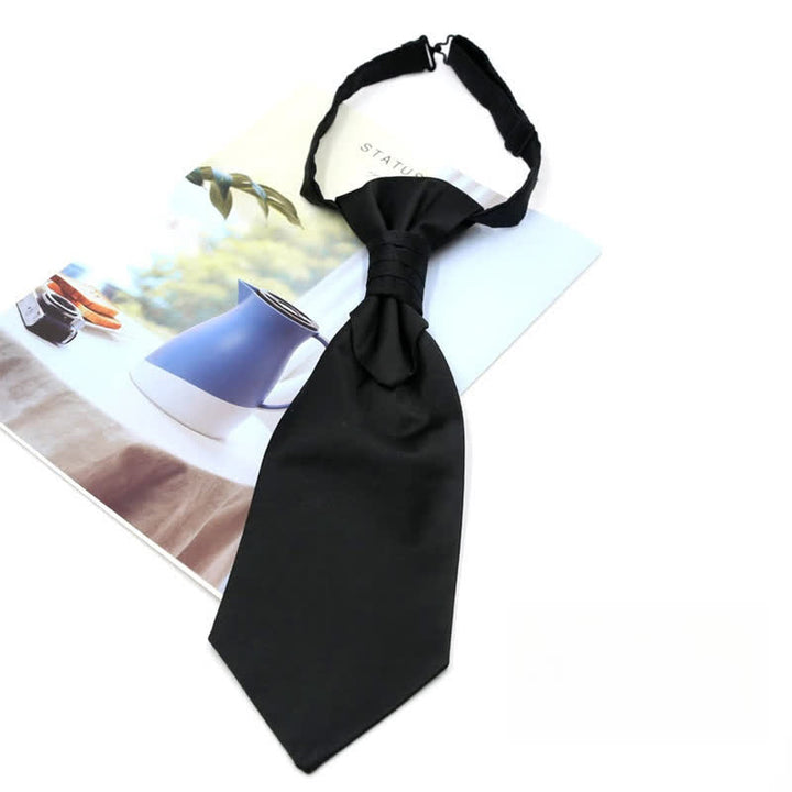 Corbata de esmoquin de lujo con estampado paisley y ruche preanudada para hombre