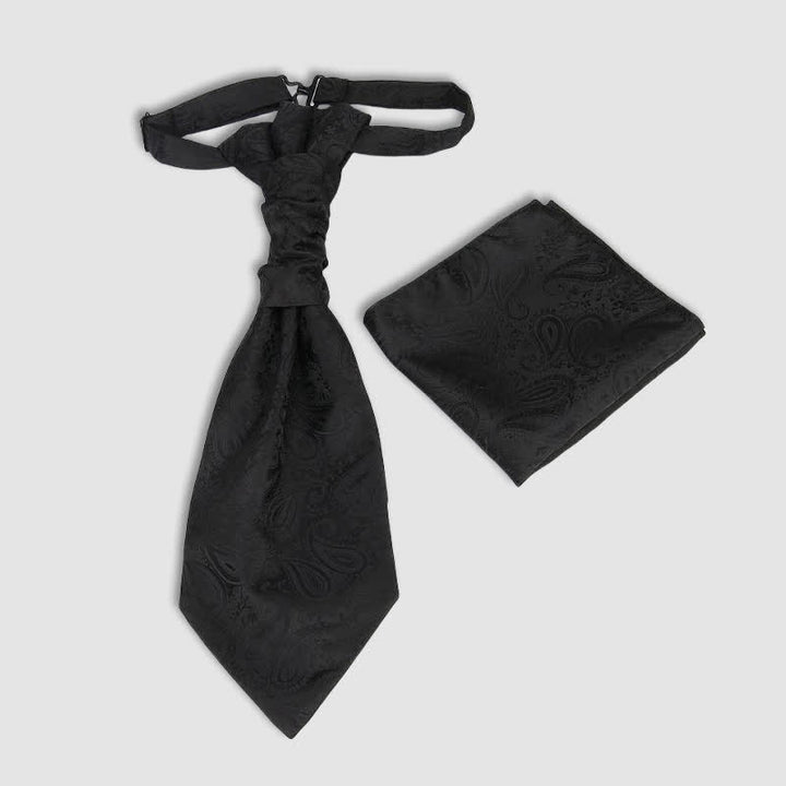 2 pañuelos de bolsillo para hombre con nudo arrugado y estampado de cachemira preatado