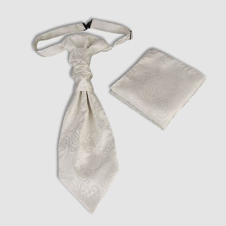 2 pañuelos de bolsillo para hombre con nudo arrugado y estampado de cachemira preatado