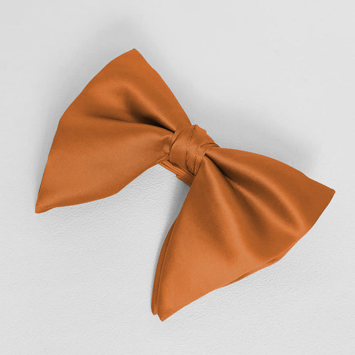 Pañuelo de bolsillo extragrande con lazo puntiagudo de color liso estilo británico para hombre