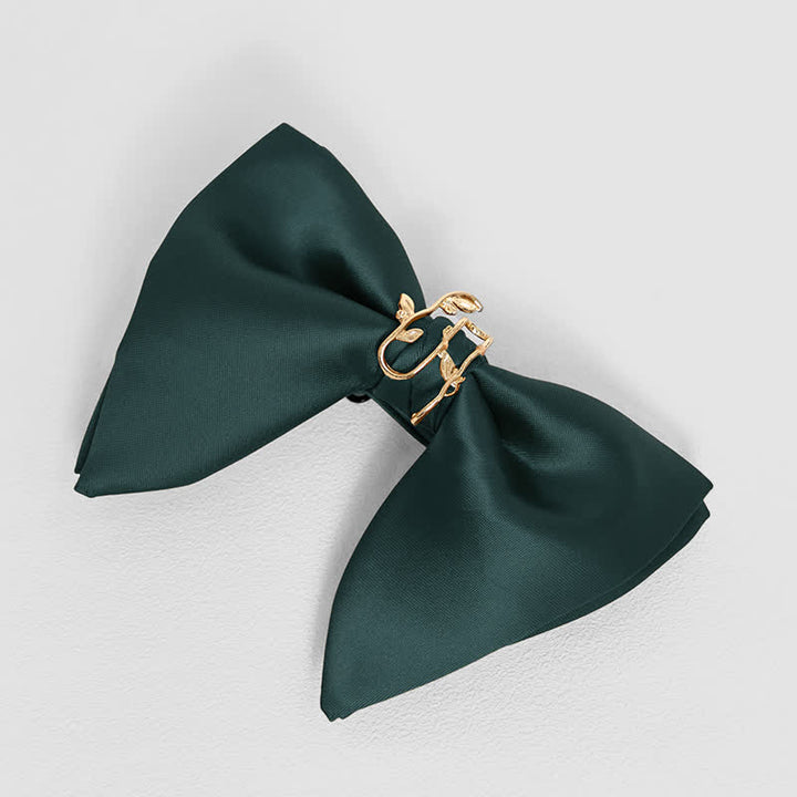 Pañuelo de bolsillo extragrande con punta de hoja de parra dorada para hombre