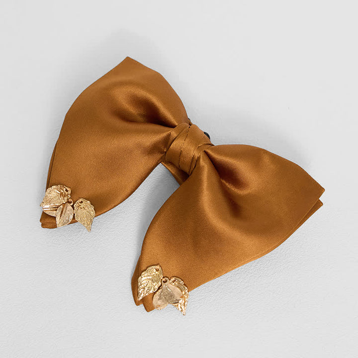 Pañuelo de bolsillo extragrande con hojas y doble capa para hombre