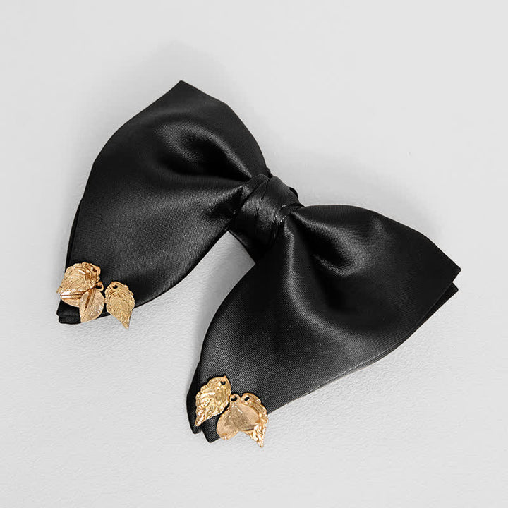 Pañuelo de bolsillo extragrande con hojas y doble capa para hombre