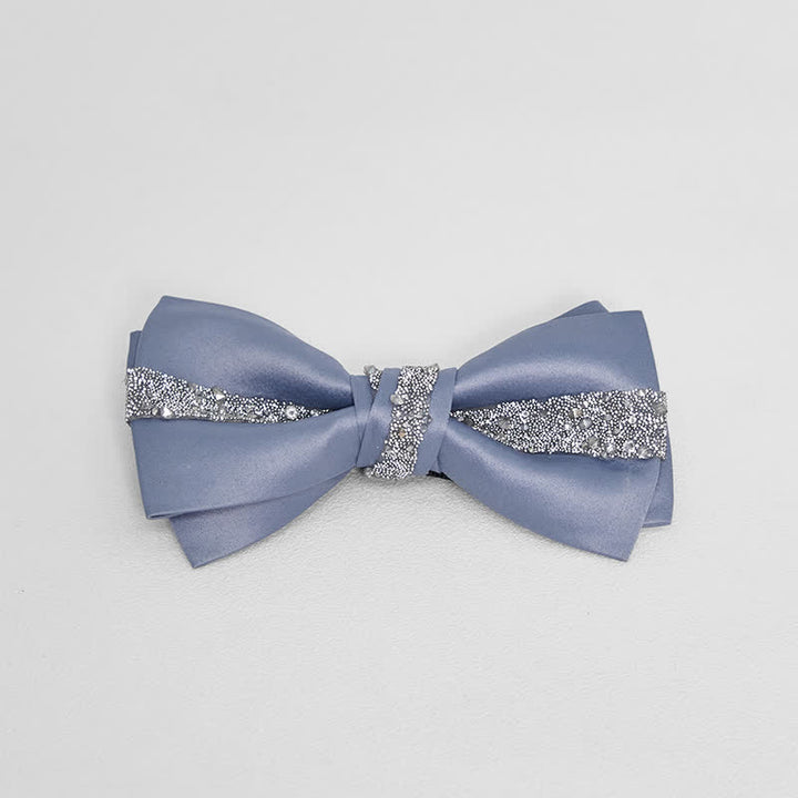 Pañuelo de bolsillo con pajarita brillante para hombre