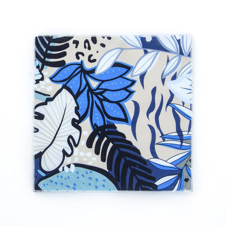 Pañuelo de bolsillo de algodón con estampados florales frescos para hombre