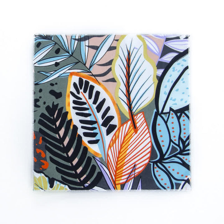 Pañuelo de bolsillo de algodón con estampados florales frescos para hombre