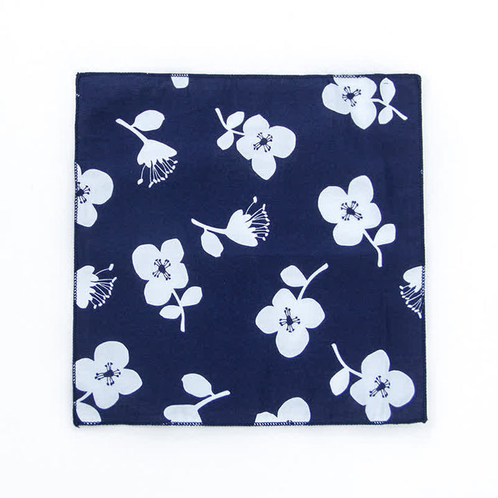 Pañuelo de bolsillo de algodón con estampados florales frescos para hombre