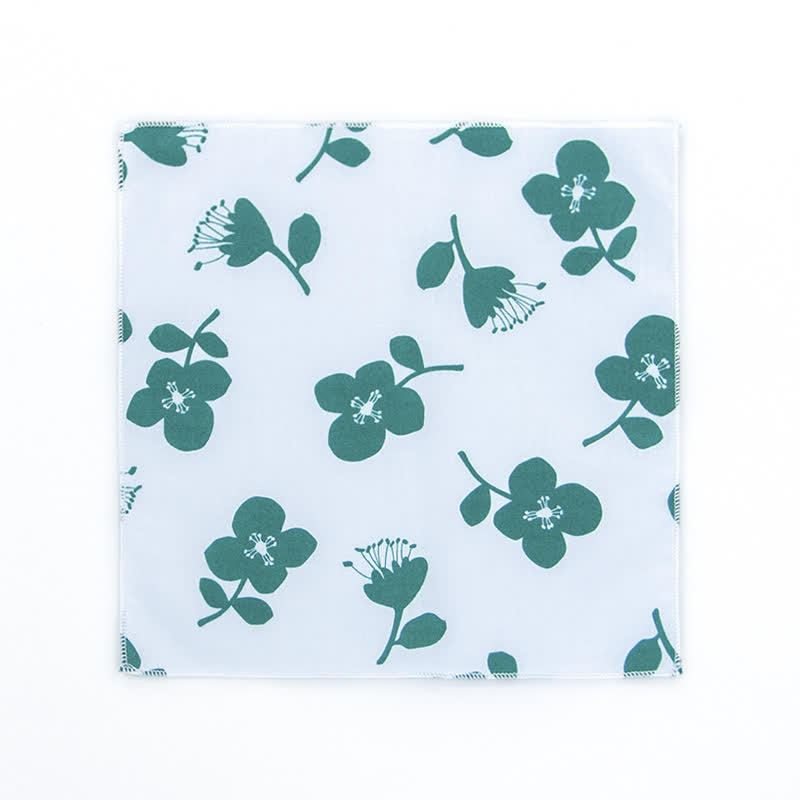 Pañuelo de bolsillo de algodón con estampados florales frescos para hombre