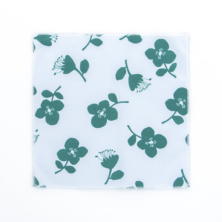Pañuelo de bolsillo de algodón con estampados florales frescos para hombre