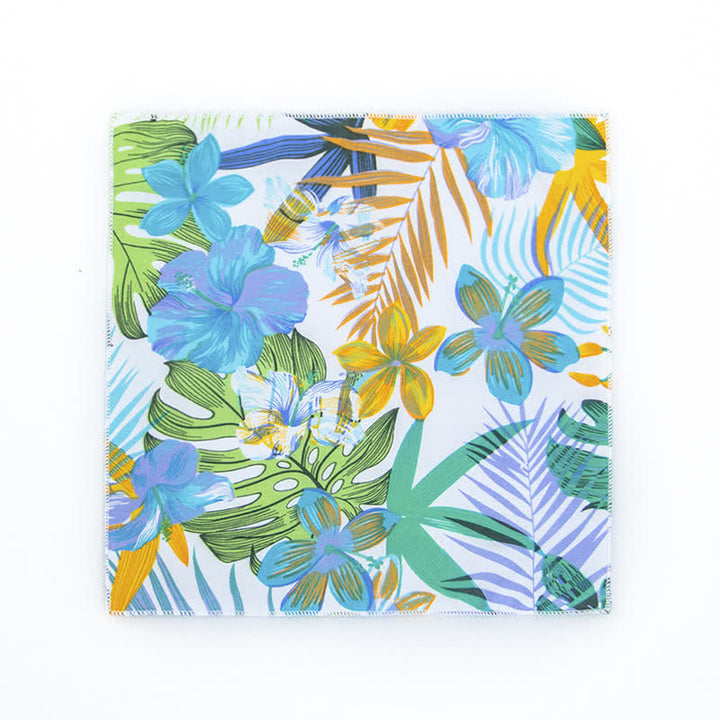 Pañuelo de bolsillo de algodón con estampados florales frescos para hombre