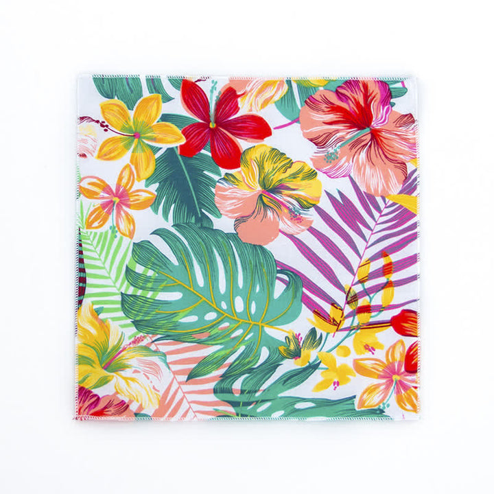 Pañuelo de bolsillo de algodón con estampados florales frescos para hombre