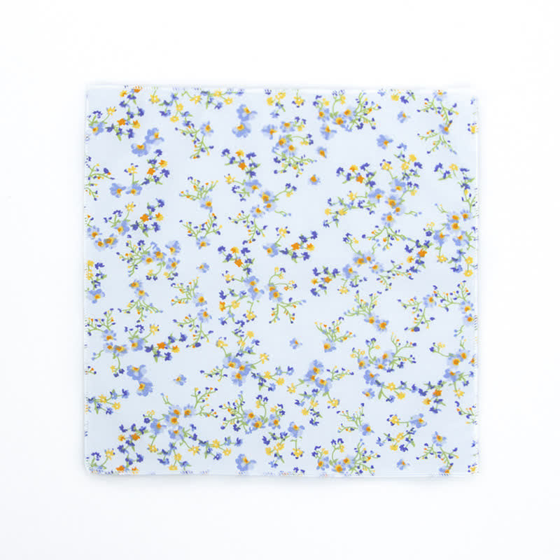 Pañuelo de bolsillo de algodón con estampados florales frescos para hombre