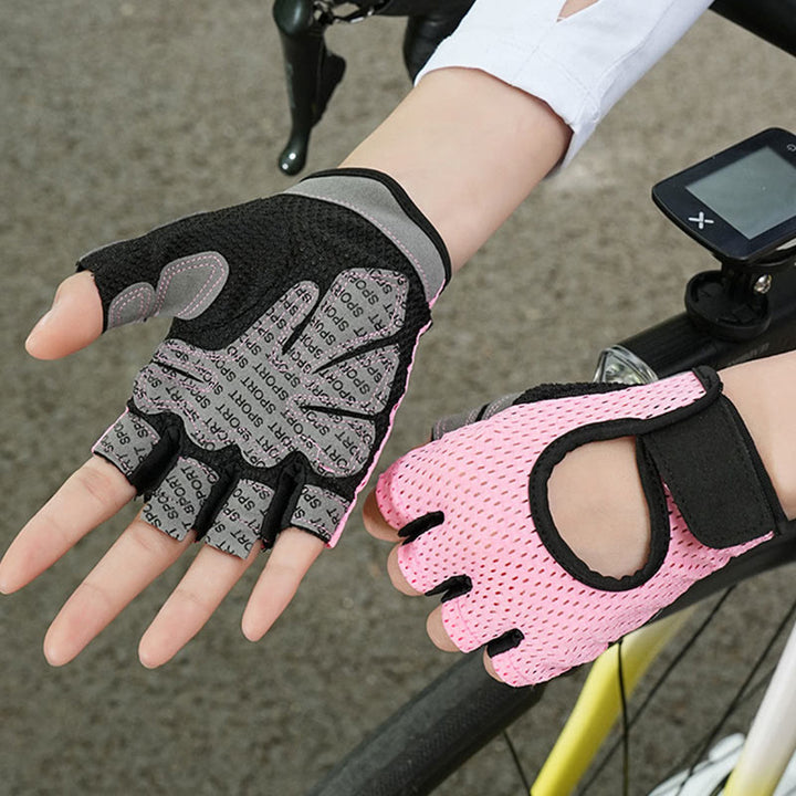 Guantes de ciclismo ligeros, transpirables y sin dedos para levantamiento de pesas.