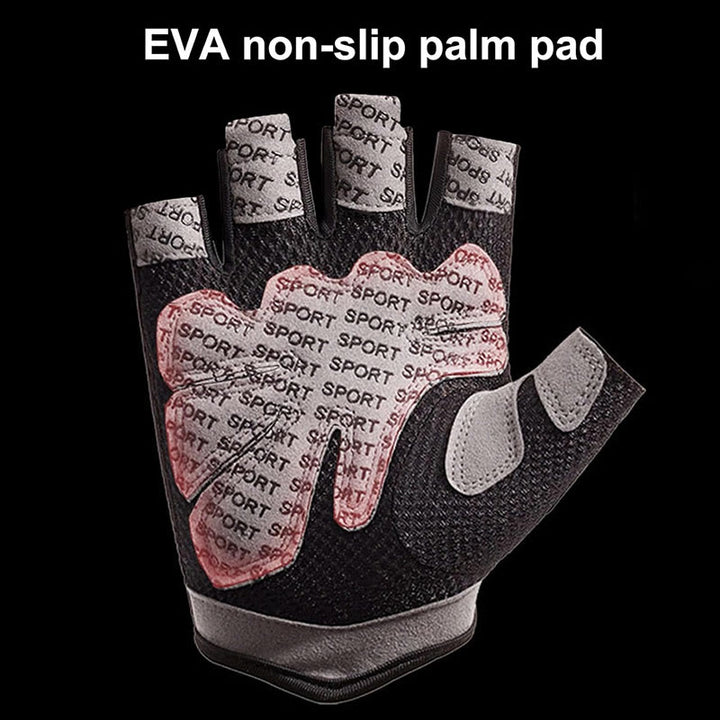 Guantes de ciclismo ligeros, transpirables y sin dedos para levantamiento de pesas.